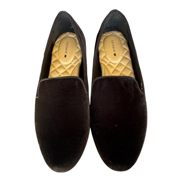 Birdies Starling Flat Black Velvet Women size 7 - Picture 3 of 7